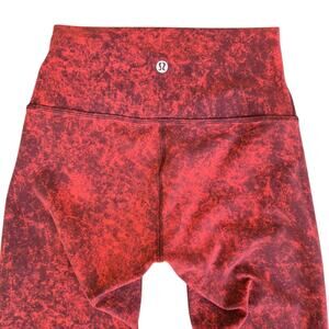 lululemon athletica Red Patterned Leggings